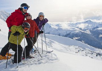 Skiing together as a family at Whistler/Blackcomb. (Photo by Paul Morrison)
