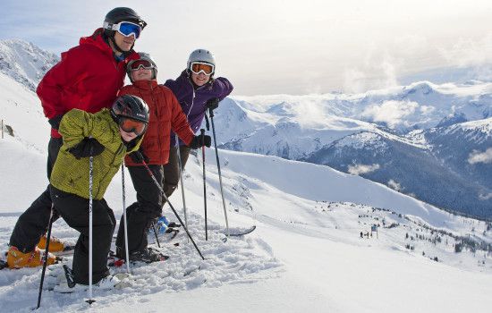 Skiing together as a family at Whistler/Blackcomb. (Photo by Paul Morrison)